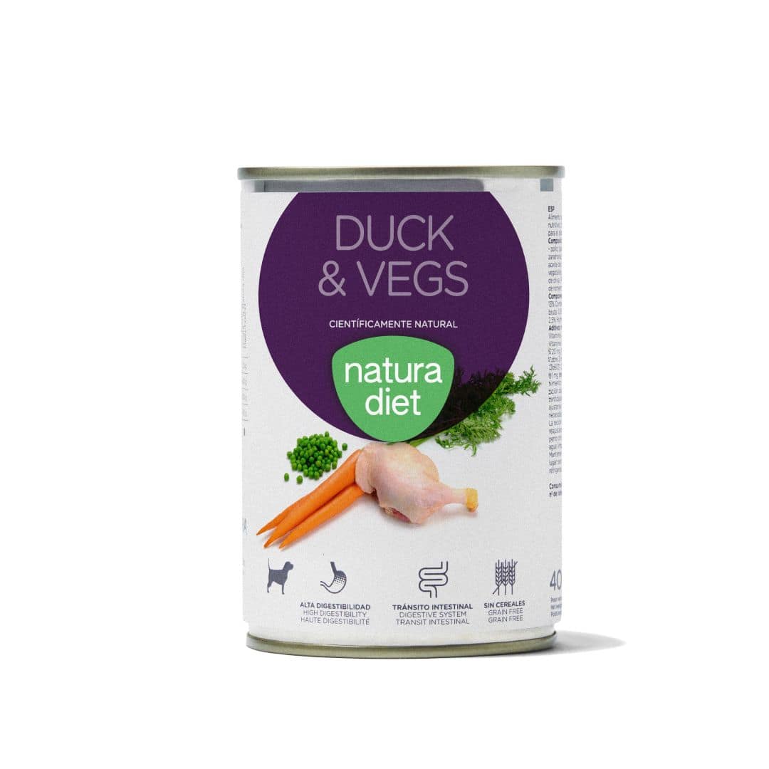 12x400g Boite Chien Natura Diet Adult Duck & Vegs (anciennement Mhims)