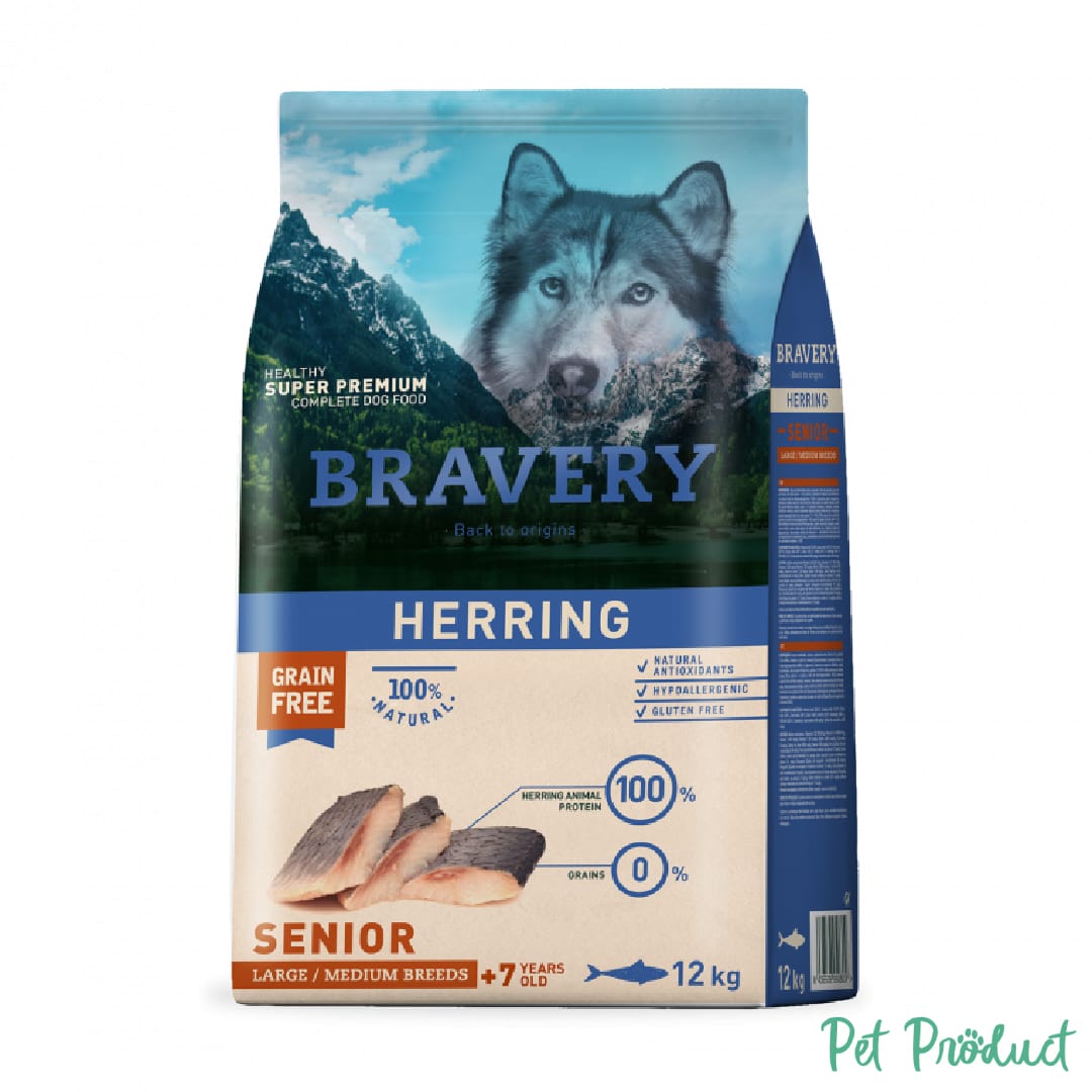 Bravery Dog Senior Herring Medium-Large Breed Grain Free