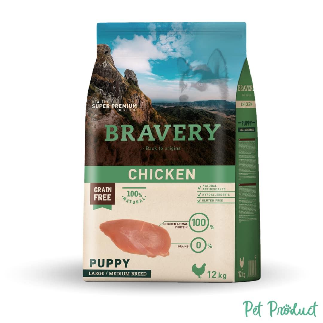Bravery Dog Puppy Chicken Medium-Large Breed Grain Free