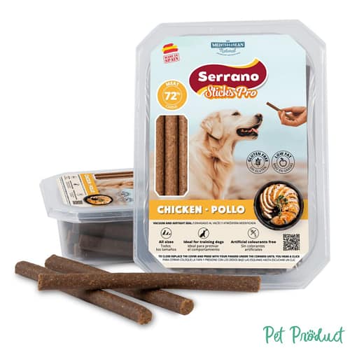 Serrano Sticks Pro Chicken – Friandises chien poulet 70 % viande sans gluten