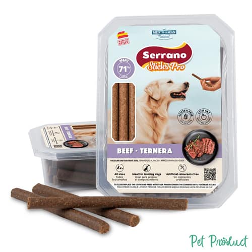 Serrano Sticks Pro Beef – Friandises chien bœuf 70 % viande sans gluten