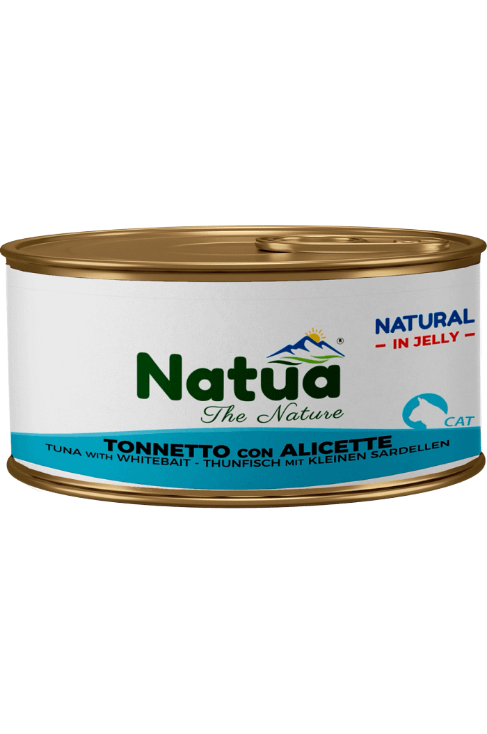 0002 Natua Natural in jelly cat Thon avec Alevins de Sardines 85g) Cat Jelly Cans  Tuna with Shirasu