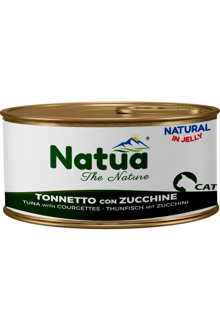 0203 Natua Natural in jelly cat (Thon aux Courgettes 85g) Cat Jelly Cans Tuna with Courgettes