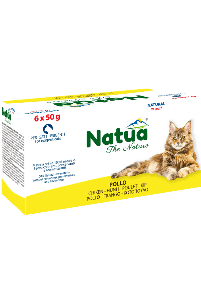 0850 Natua Natural in jelly cat (6x50g Poulet) Cat Jelly Cans Chicken