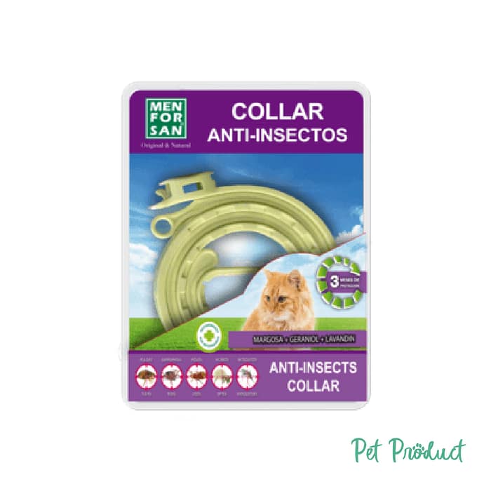 Men For San Collier Anti-Insectes Pour Chat