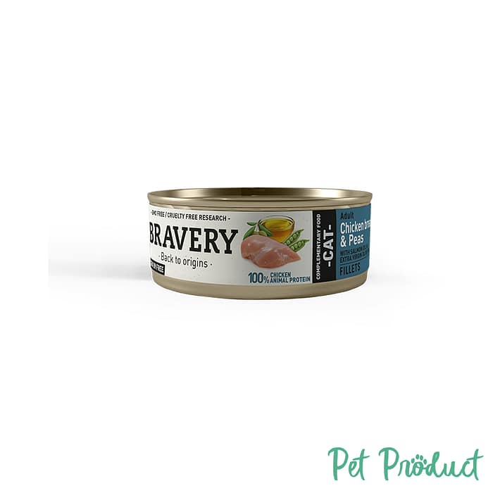 Bravery Cat Wet Food Adult Chicken & Peas 70g