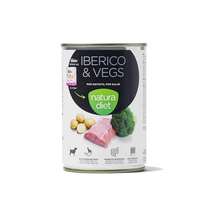 12x400g Boite Chien Natura Diet Adult Iberico & Vegs (anciennement Mhims)