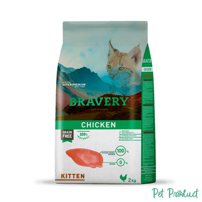 Bravery Cat Kitten Chicken Grain Free 2kg (DATA 15/01/26) -40%