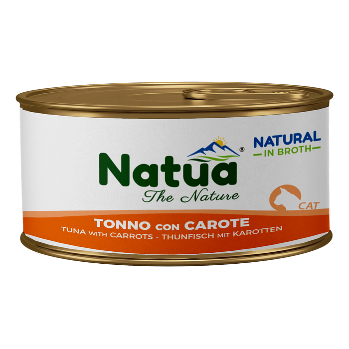 0402 Natua Natural in Broth cat (Thon aux Carottes 85g) Cat Broth Cans Tuna with Carrots