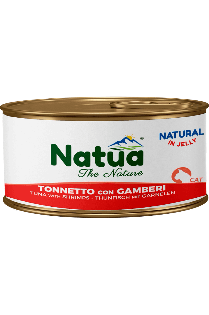 0003 Natua Natural in jelly cat Thon avec Crevettes 85g) Cat Jelly Cans Tuna with Shrimps