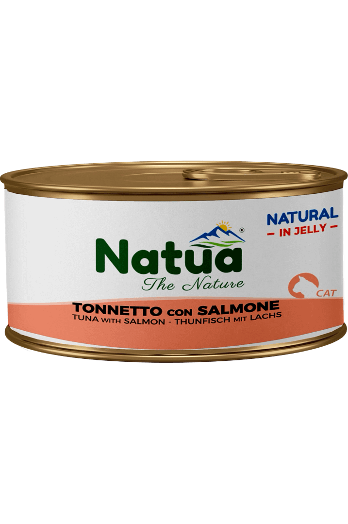 0017 Natua Natural in jelly cat (Thon et Saumon 85g) Cat Jelly Cans Tuna with Salmon