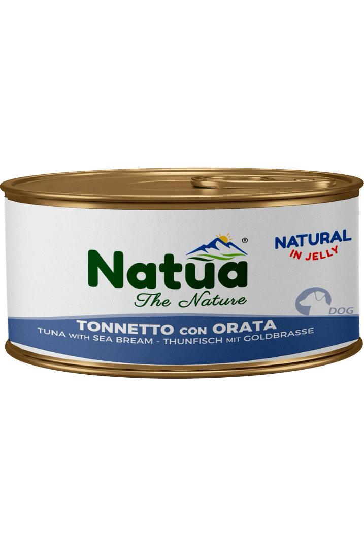 0530 Natua Natural in jelly dog (Thon et Daurade 85g) Dog Jelly Cans Tuna with Seabream