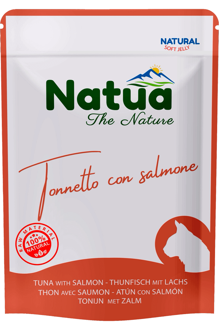 0603 Natua Natural in jelly cat (Thon avec Saumon 70g) Cat Jelly Pouch Tuna with Salmon