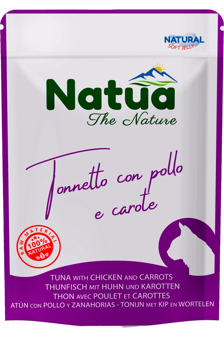 0618 Natua Natural in jelly cat (Poulet au Thon et Carottes 70g) Cat Jelly Pouch Tuna Chicken with Carrot