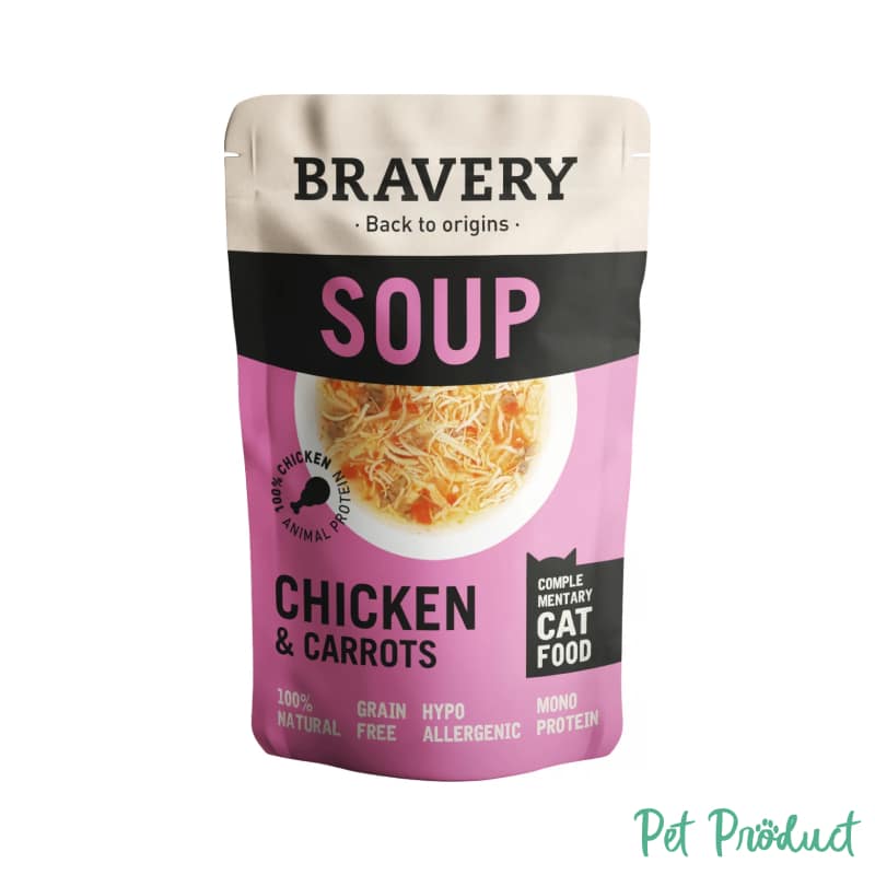 Bravery Cat Wet Food Soup Chicken & Carrots