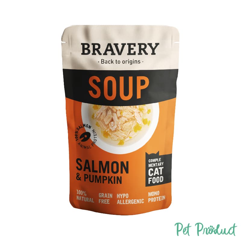 Bravery Cat Wet Food Soup Salmon & Pumpkin